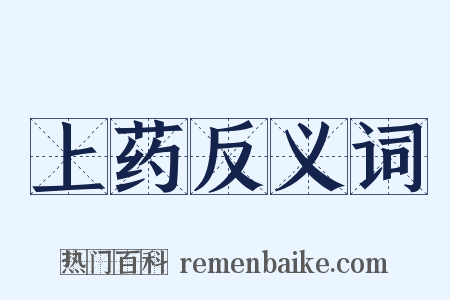 上药反义词是什么意思的图片